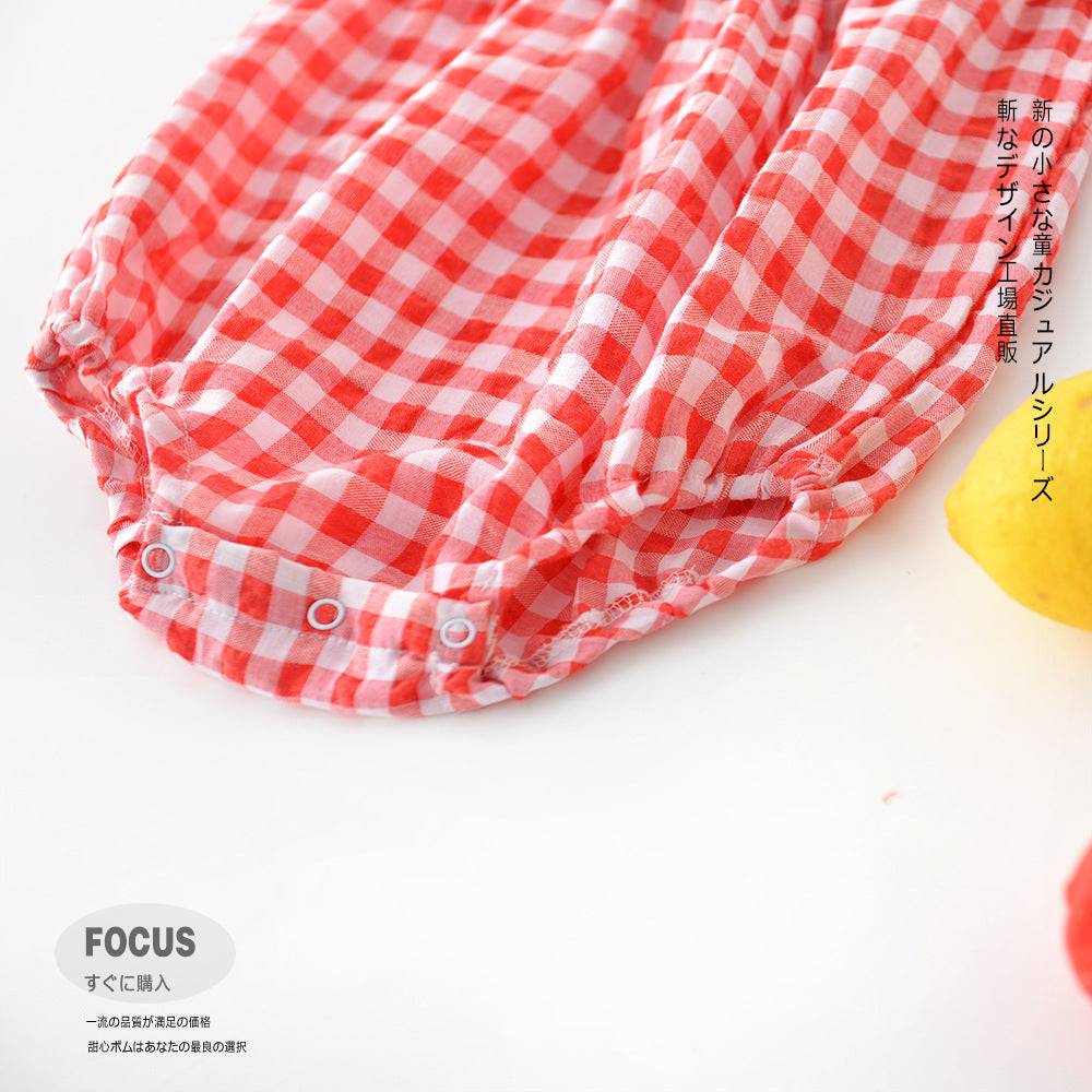 Cute Strawberry Baby Romper