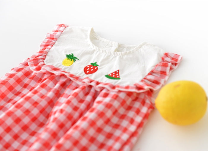 Cute Strawberry Baby Romper