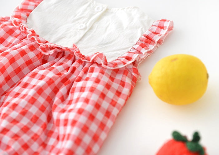 Cute Strawberry Baby Romper