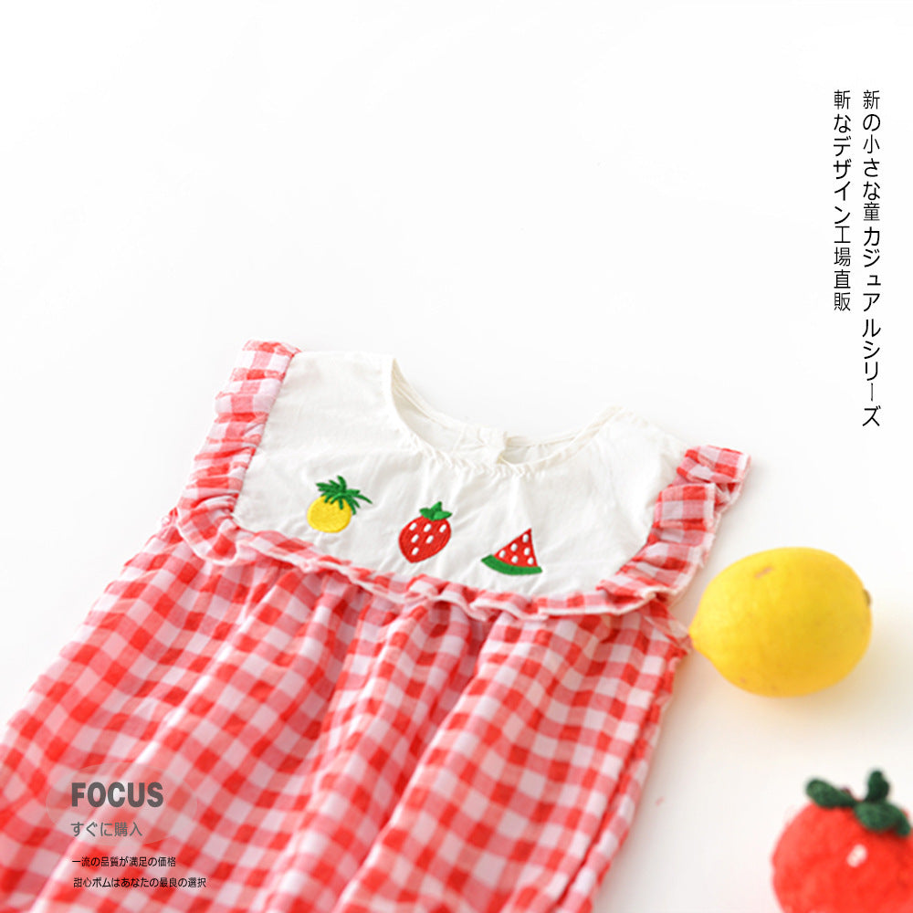 Cute Strawberry Baby Romper